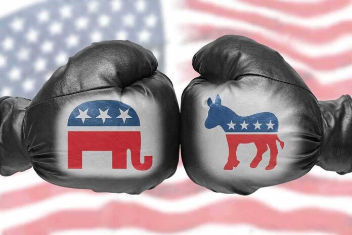 1748748089 featured image Boxing gloves with political party symbols clashing.