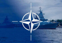 Navy ships with NATO logo overlay.