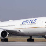 AIRPORT DRAMA: Plane’s Wild Turnpike Collision United Airlines plane on the runway.