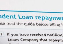 Document titled Student Loan repayments with instructions for filling out forms