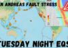 New Study States San andreas Fault Stressed More than anytime in last 1000 Years. Tuesday Night.