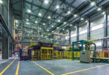 Livestock Nightmare Lurks—Clock Is Ticking Interior view of a modern industrial facility with manufacturing equipment