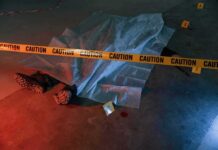 Worker Opens Subway Closet And Finds A Body crime scene body under sheet behind caution tape