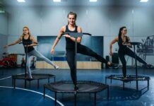 Gym Coach Gets 90 Years – Why It’s Legal Three women exercising on mini trampolines in a gym
